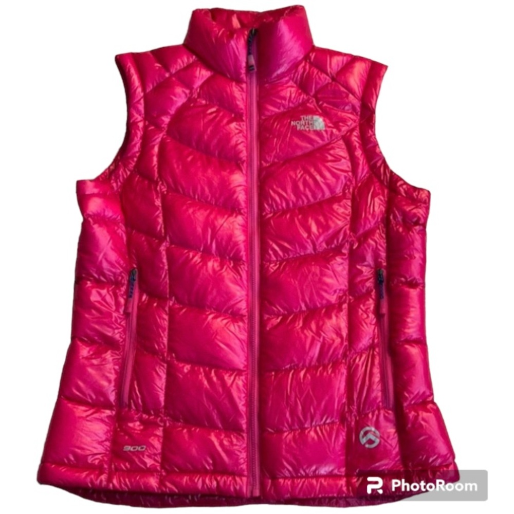 North face hot pink puffer vest lightweight down s  compact pack for travel